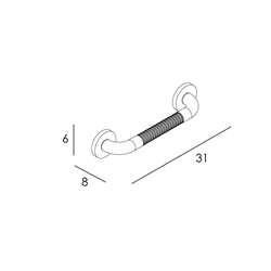 Asa de seguridad 31 cm antideslizante serie CORE acabado negro mate - Imagen 2