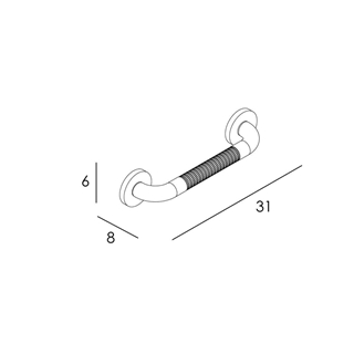 Asa de seguridad 31 cm antideslizante serie CORE acabado negro mate - Imagen 2