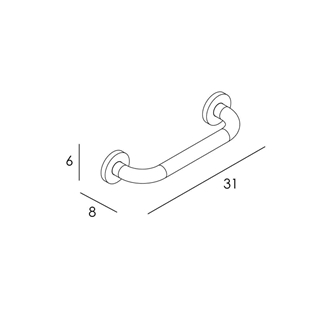 Asa de seguridad 31 cm serie CORE acabado cromo - Imagen 2