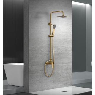 Barra de ducha monomando serie ART acabado oro cepillado - Imagen 1