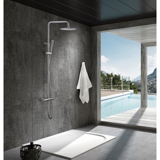 Barra de ducha monomando serie MOSCU acabado acero S.316 Válido tanto para interior como exterior. Alta resistencia - Imagen 1