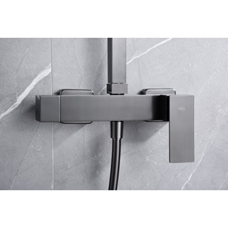 Barra de ducha monomando serie PISA acabado negro gun metal - Imagen 2