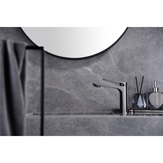 Grifo de lavabo monomando serie NAPOLES acabado negro-gun metal - Imagen 1