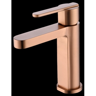 Grifo de lavabo monomando serie ROMA acabado oro rosa cepillado - Imagen 2