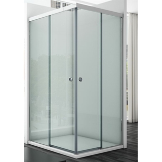 Mampara angular de ducha plata brillo modelo Kios - Imagen 1