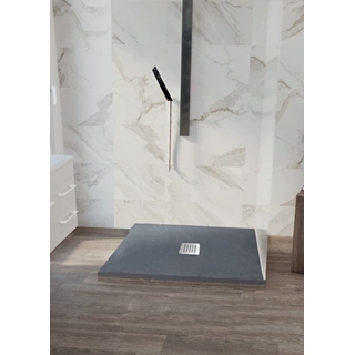 Plato de ducha cuadrado de resina, gel coat y cargas minerales mod. CLARK - Imagen 1