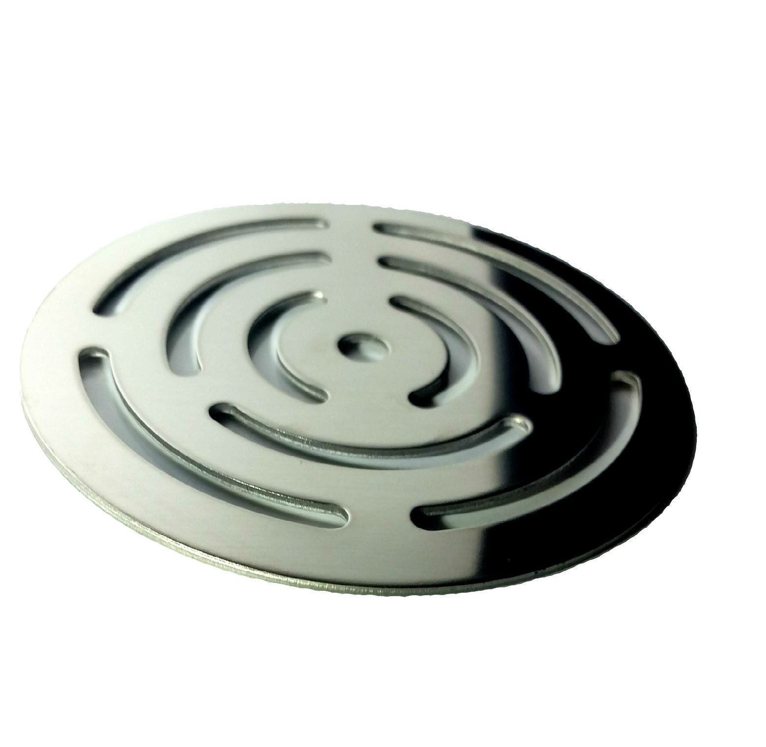 Válvula de desagüe para platos de ducha de resina pizarra 90 mm con arillo  acero inox 3 tornillos